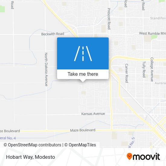 Mapa de Hobart Way