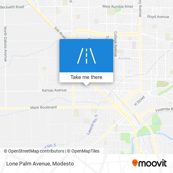 Lone Palm Avenue map