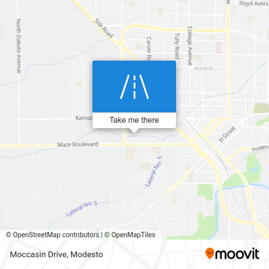 Moccasin Drive map