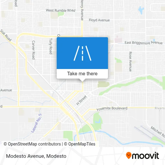 Modesto Avenue map