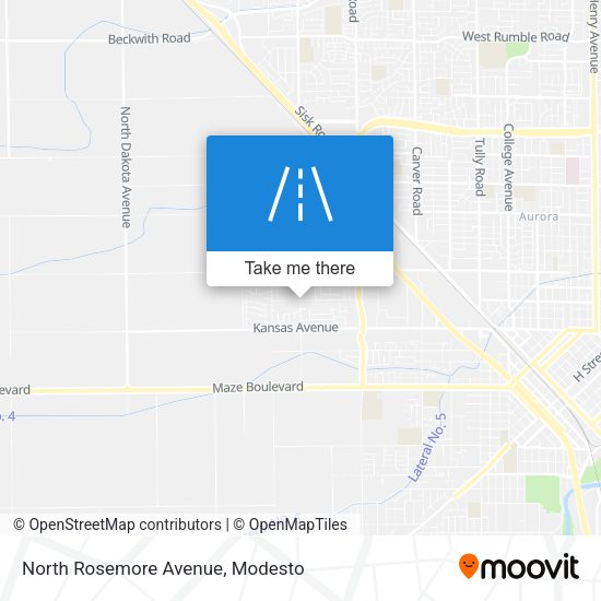 North Rosemore Avenue map