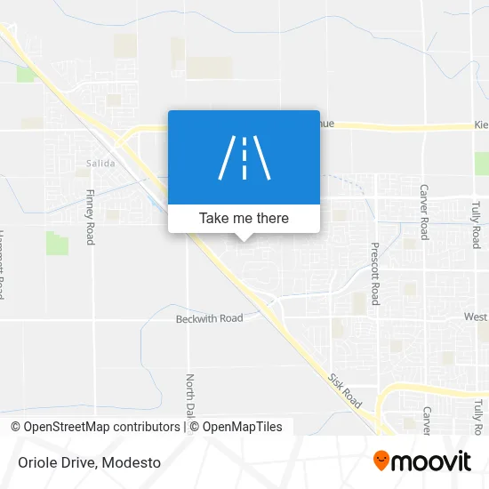 Oriole Drive map