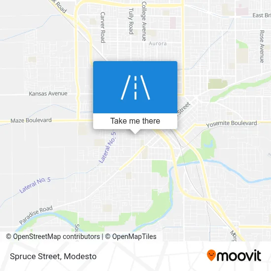 Spruce Street map