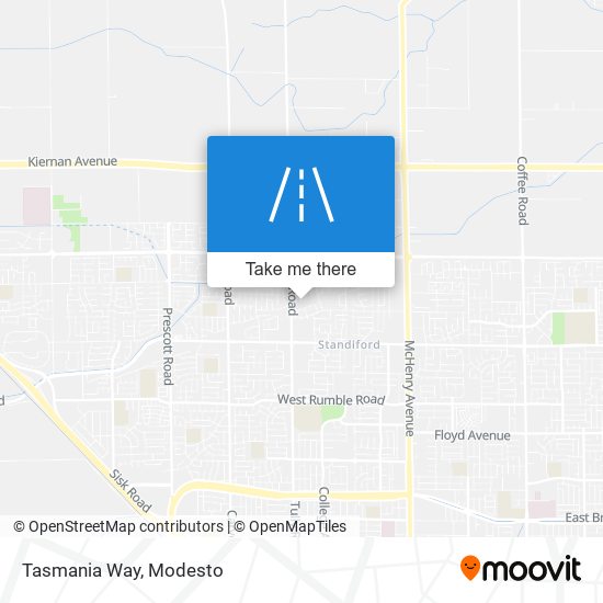 Tasmania Way map