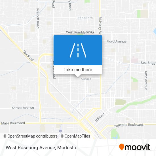 West Roseburg Avenue map