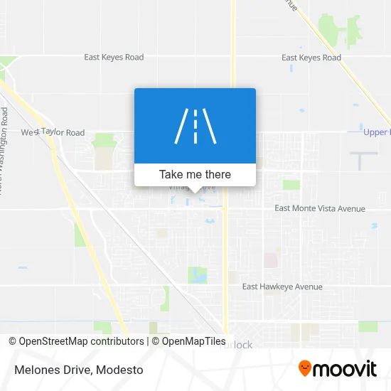 Melones Drive map
