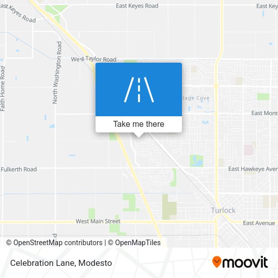 Mapa de Celebration Lane