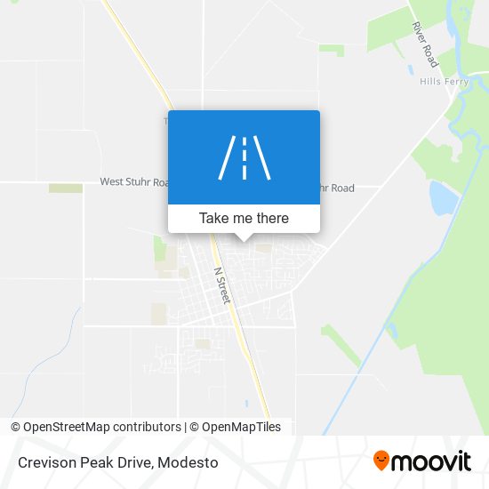 Crevison Peak Drive map