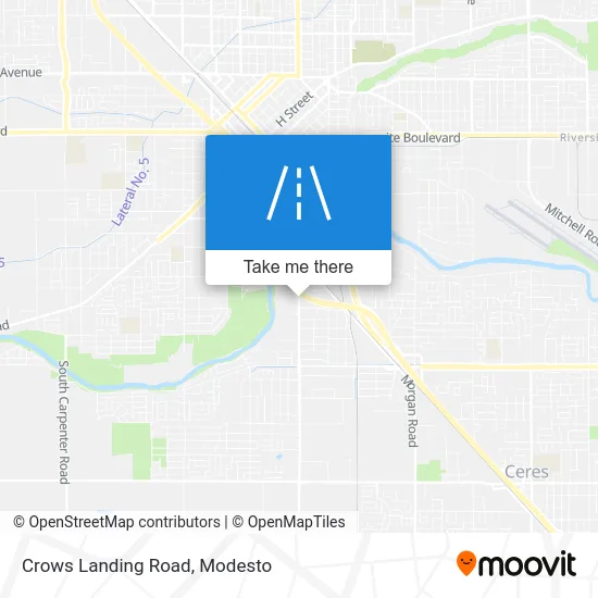 Crows Landing Road map
