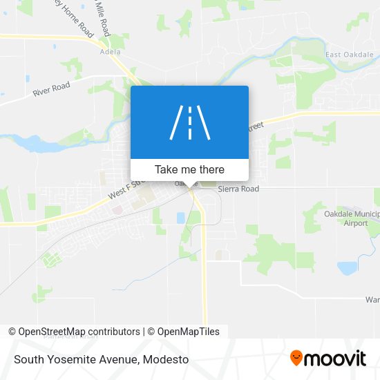 South Yosemite Avenue map