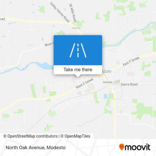 Mapa de North Oak Avenue