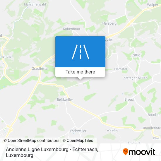 Ancienne Ligne Luxembourg - Echternach map