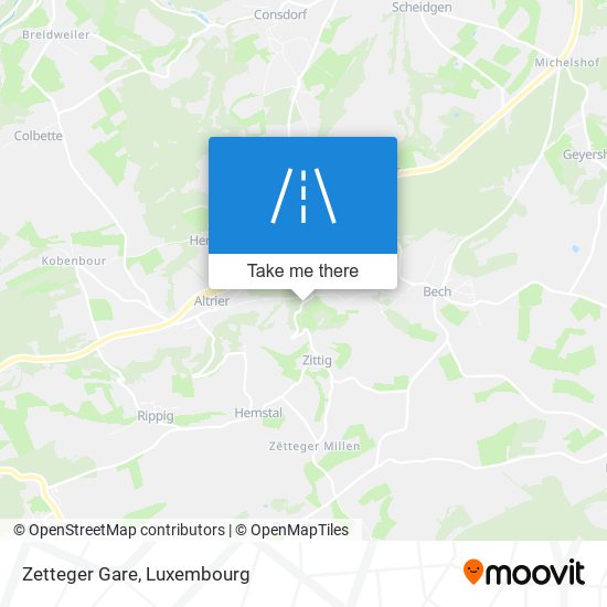 Zetteger Gare map