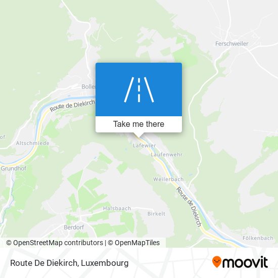 Route De Diekirch map