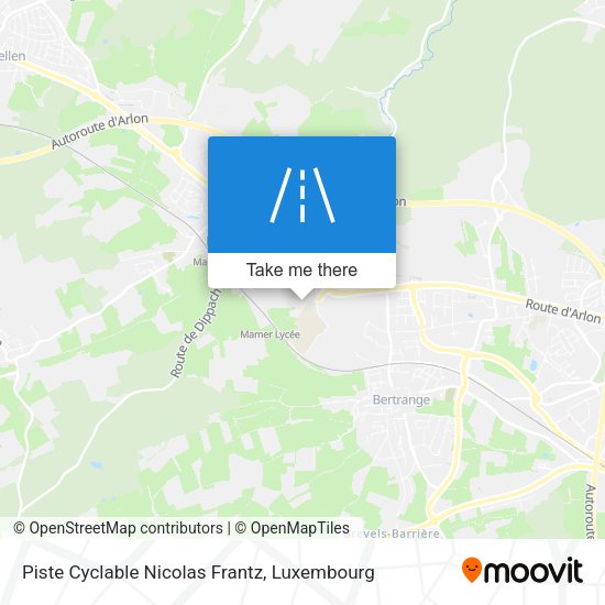 Piste Cyclable Nicolas Frantz map