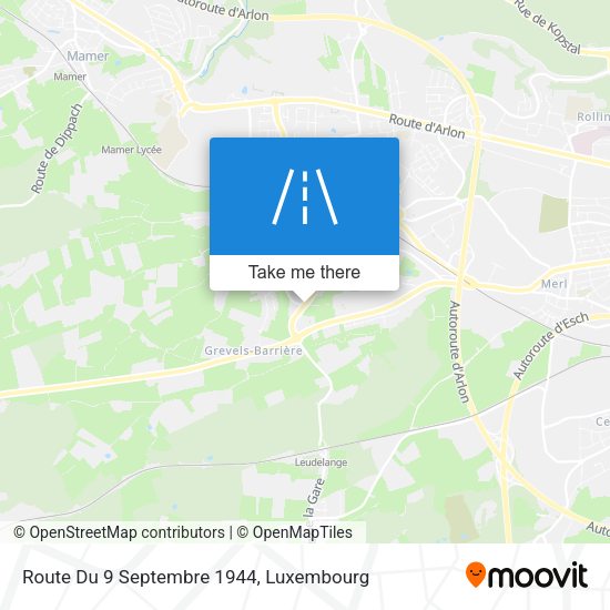 Route Du 9 Septembre 1944 map