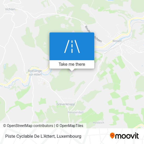 Piste Cyclable De L'Attert map