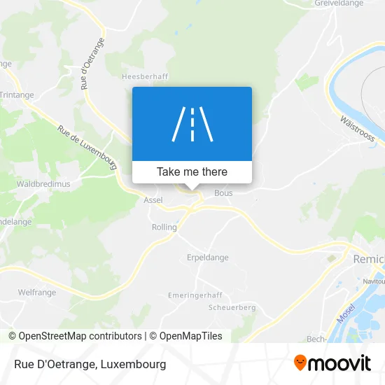 Rue D'Oetrange Karte