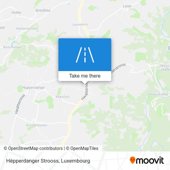 Hëpperdanger Strooss map