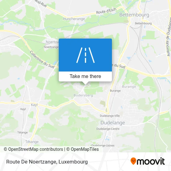 Route De Noertzange map