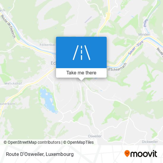 Route D'Osweiler Karte