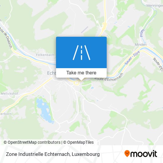 Zone Industrielle Echternach Karte