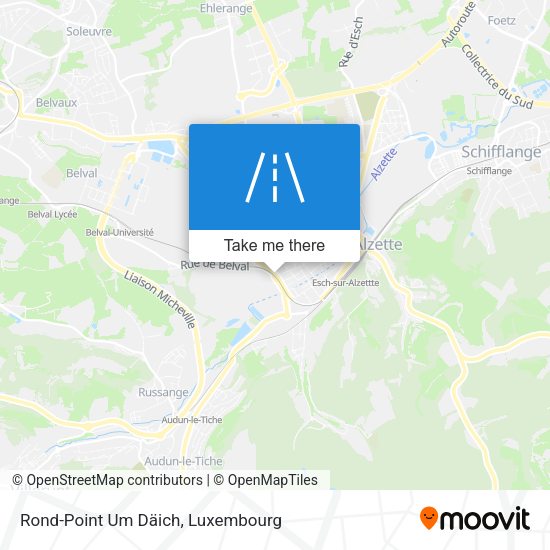 Rond-Point Um Däich map