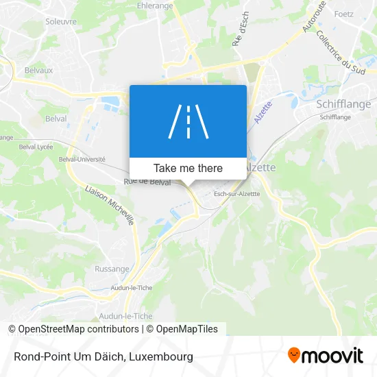 Rond-Point Um Däich map
