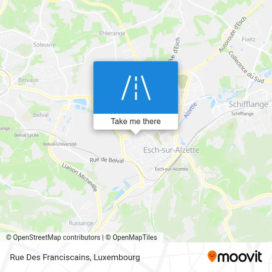 Rue Des Franciscains map