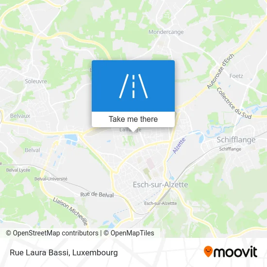 Rue Laura Bassi Karte