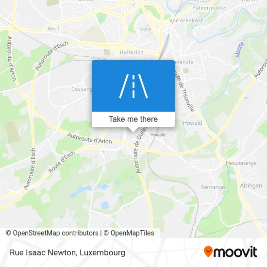 Rue Isaac Newton map