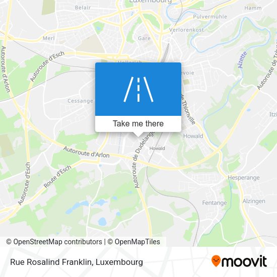 Rue Rosalind Franklin map