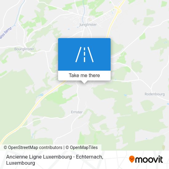 Ancienne Ligne Luxembourg - Echternach map