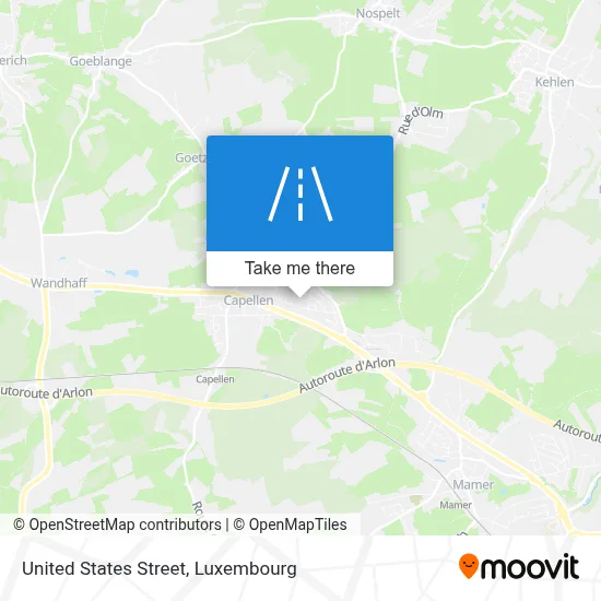 Rue Des États-Unis map