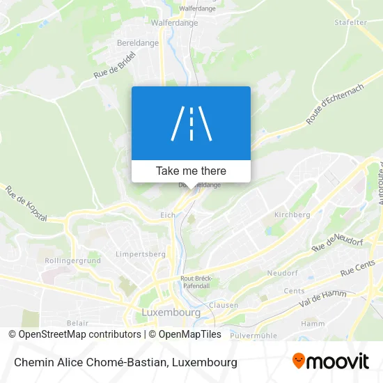 Chemin Alice Chomé-Bastian map