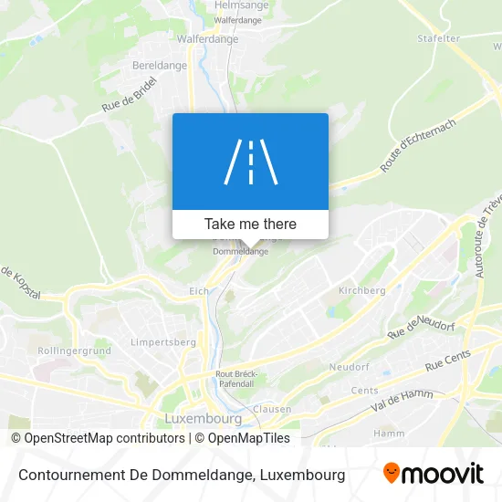 Contournement De Dommeldange map