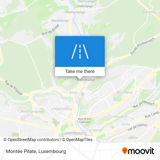 Montée Pilate map
