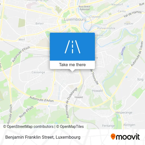 Rue Benjamin Franklin map