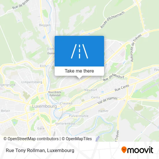 Rue Tony Rollman map