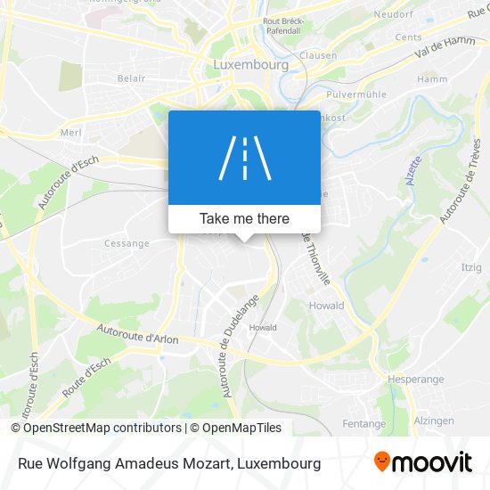 Rue Wolfgang Amadeus Mozart map