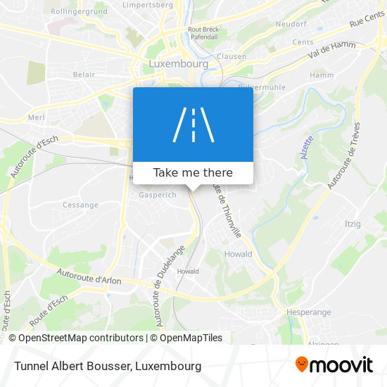 Tunnel Albert Bousser map