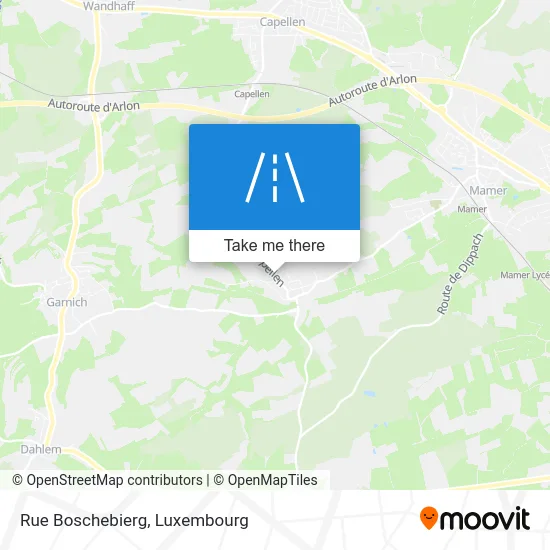 Rue Boschebierg Karte