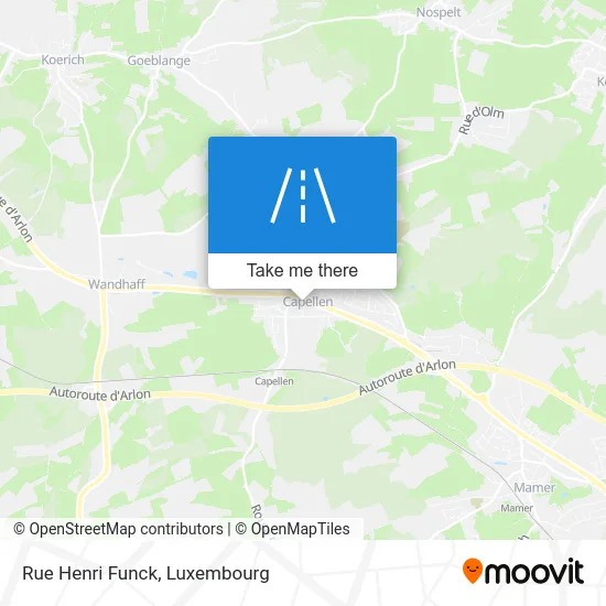 Rue Henri Funck Karte