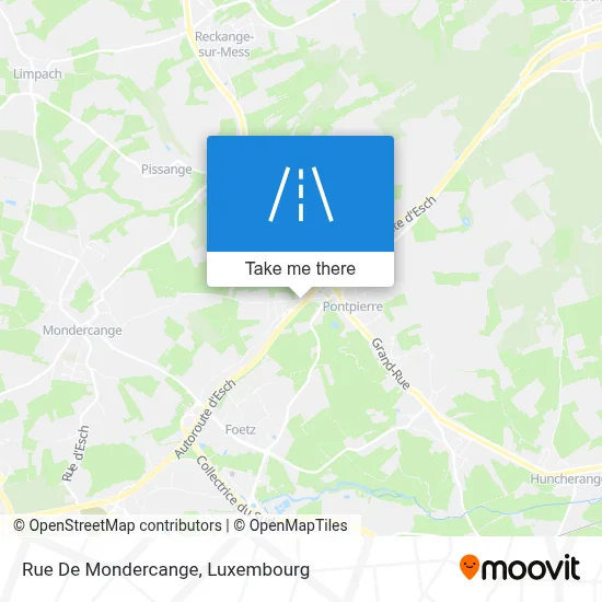 Rue De Mondercange map