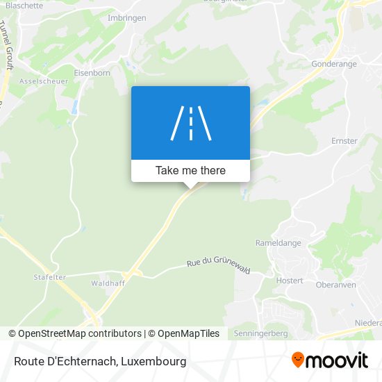 Route D'Echternach map