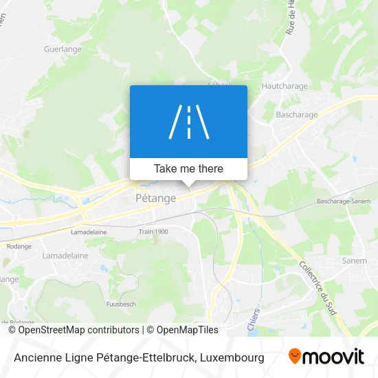 Ancienne Ligne Pétange-Ettelbruck map