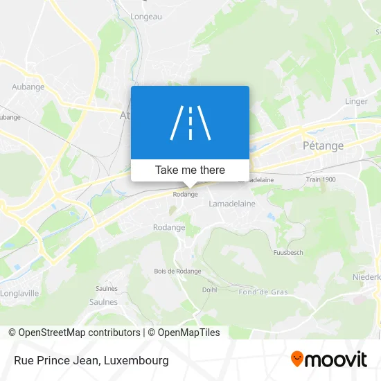 Rue Prince Jean Karte