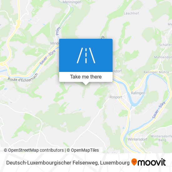 Deutsch-Luxembourgischer Felsenweg map