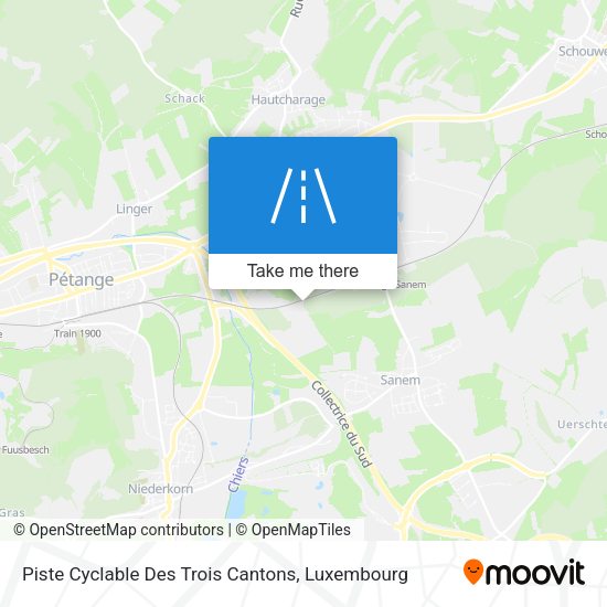 Piste Cyclable Des Trois Cantons map