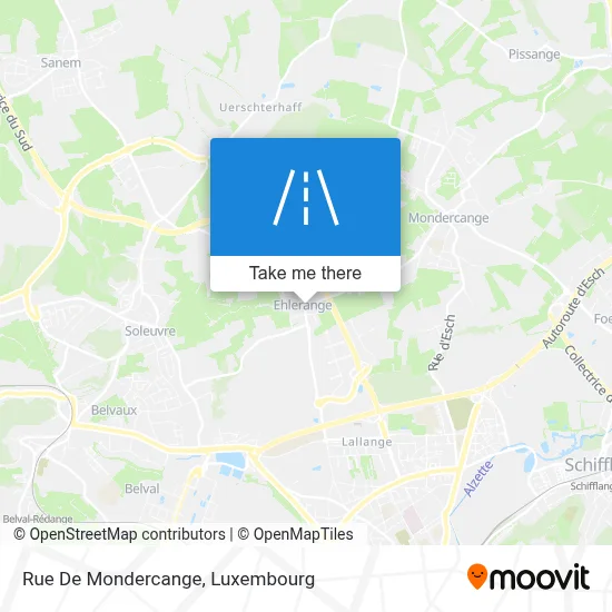 Rue De Mondercange map